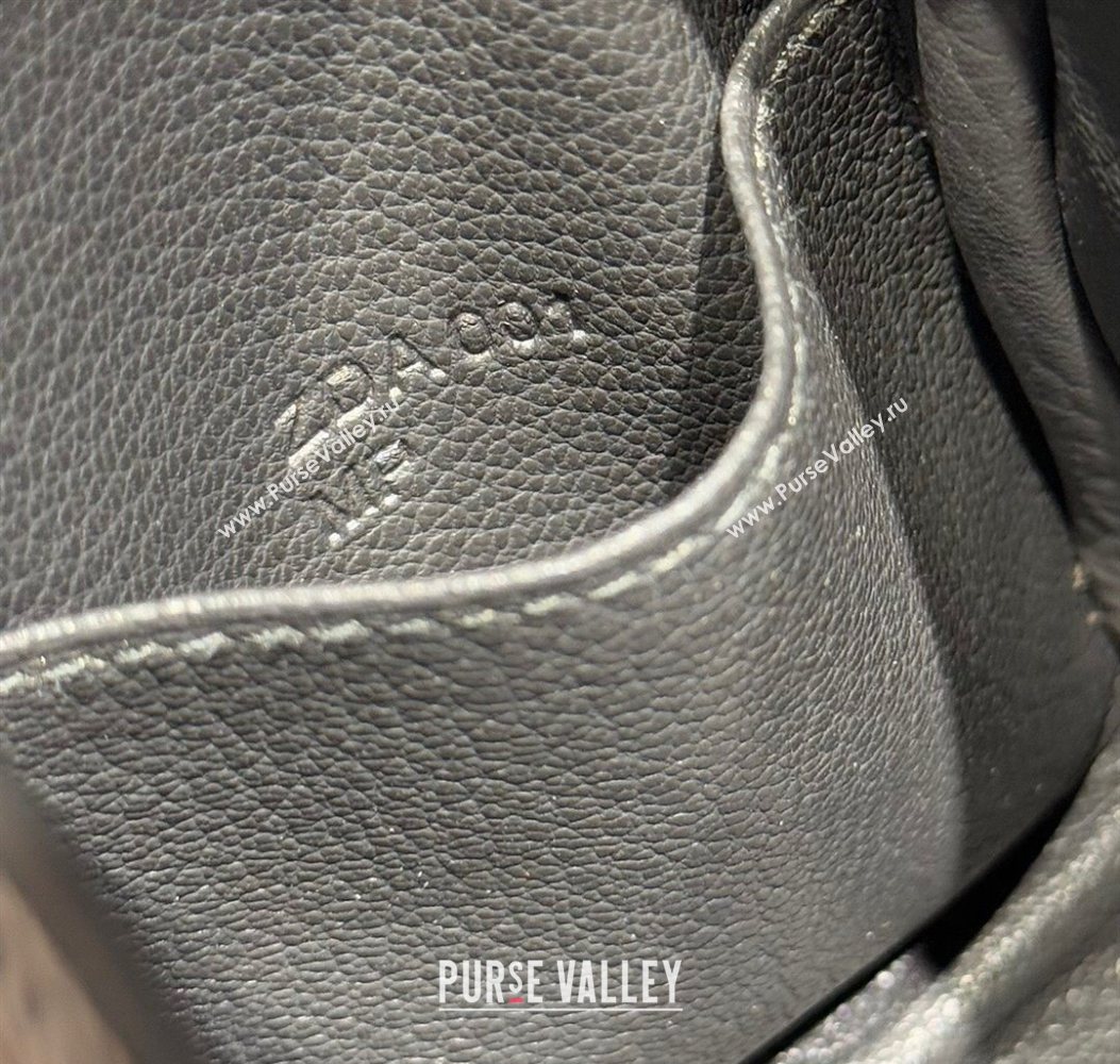 Hermes Lindy Mini Bag 19cm in Litchee-Grainy Clemence Calfskin Leather Graphite Grey/Silver 2025 (FL-251008019)