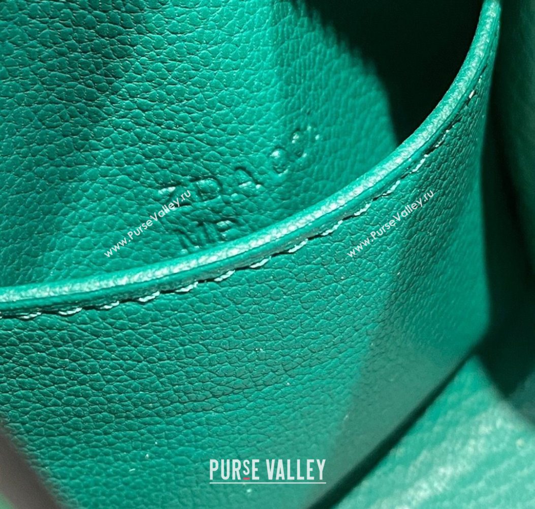 Hermes Lindy Mini Bag 19cm in Litchee-Grainy Togo Calfskin Leather Emerald Green 2025 (FL-251008033)