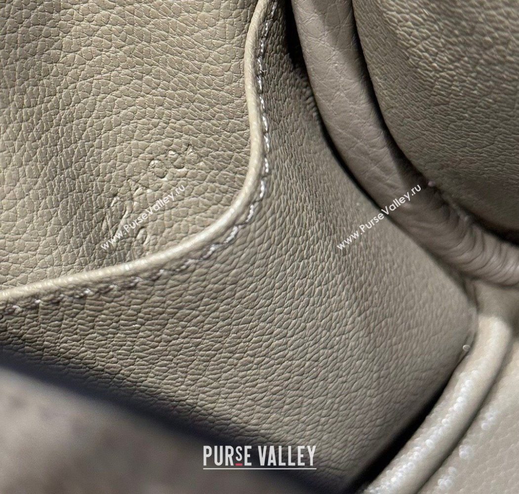 Hermes Lindy Mini Bag 19cm in Litchee-Grainy Clemence Calfskin Leather Asphalt Grey/Silver 2025 (FL-251008022)