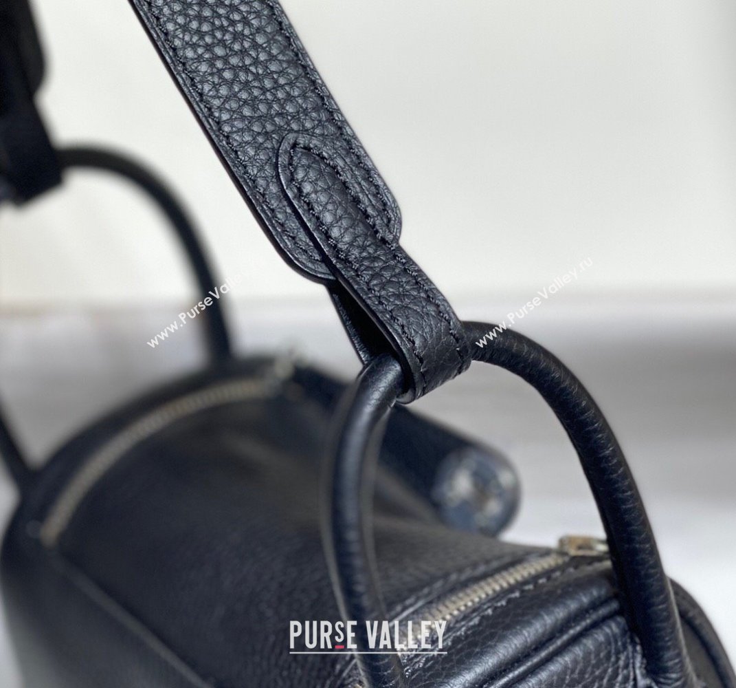 Hermes Lindy Mini Bag 19cm in Togo Calfskin Leather Black/Silver 2025 (FL-251008048)