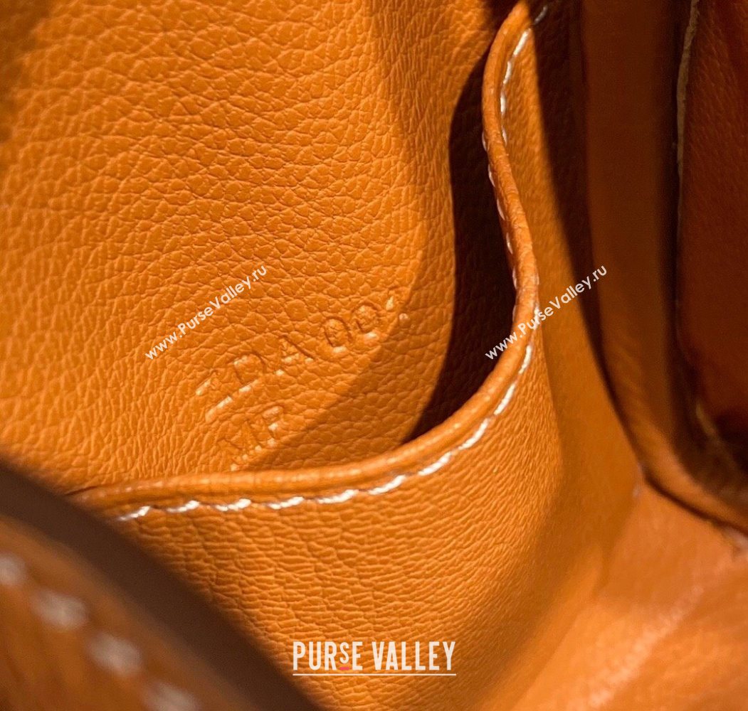 Hermes Lindy Mini Bag 19cm in Litchee-Grainy Togo Calfskin Leather Golden Brown 2025 (FL-251008025)