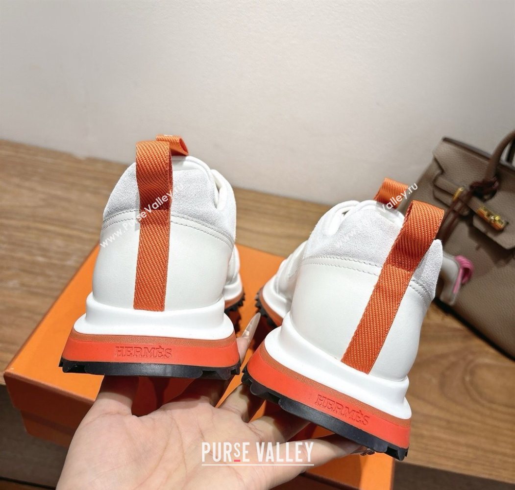 Hermes Leader Sneakers in Suede and Mesh White 2025 1023 (XC-251023031)