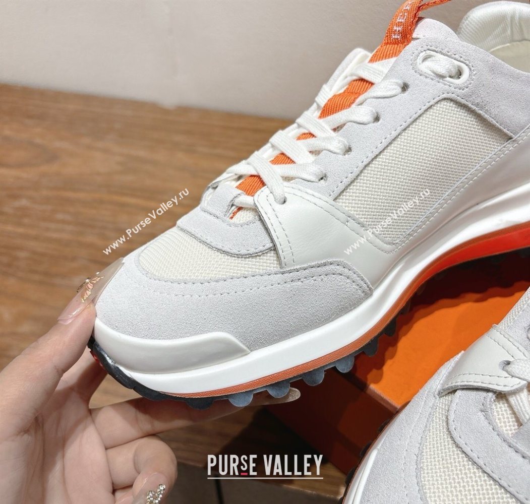 Hermes Leader Sneakers in Suede and Mesh White 2025 1023 (XC-251023031)