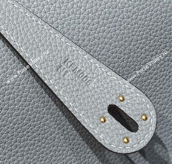 Hermes Lindy Bag 26cm in Clemence Leather Linen Blue/Gold 2025 (Half Handmade) (FLB-251125040)