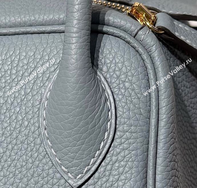 Hermes Lindy Bag 26cm in Clemence Leather Linen Blue/Gold 2025 (Half Handmade) (FLB-251125040)