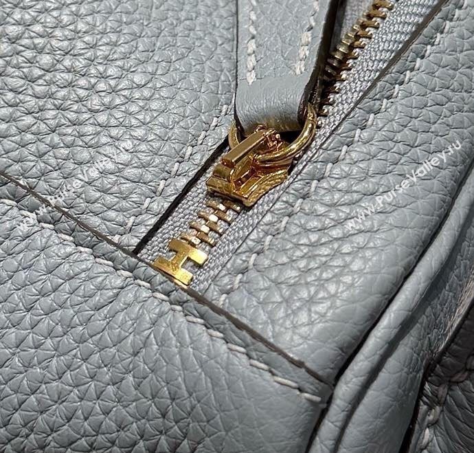 Hermes Lindy Bag 26cm in Clemence Leather Linen Blue/Gold 2025 (Half Handmade) (FLB-251125040)