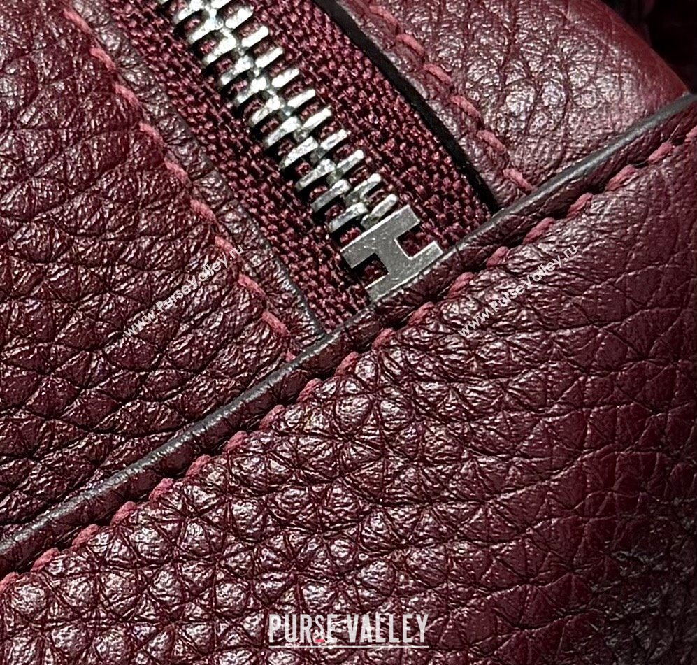 Hermes Lindy Bag 26cm in Clemence Leather Saddle Red/Silver 2025 (Half Handmade) (FLB-251125041)
