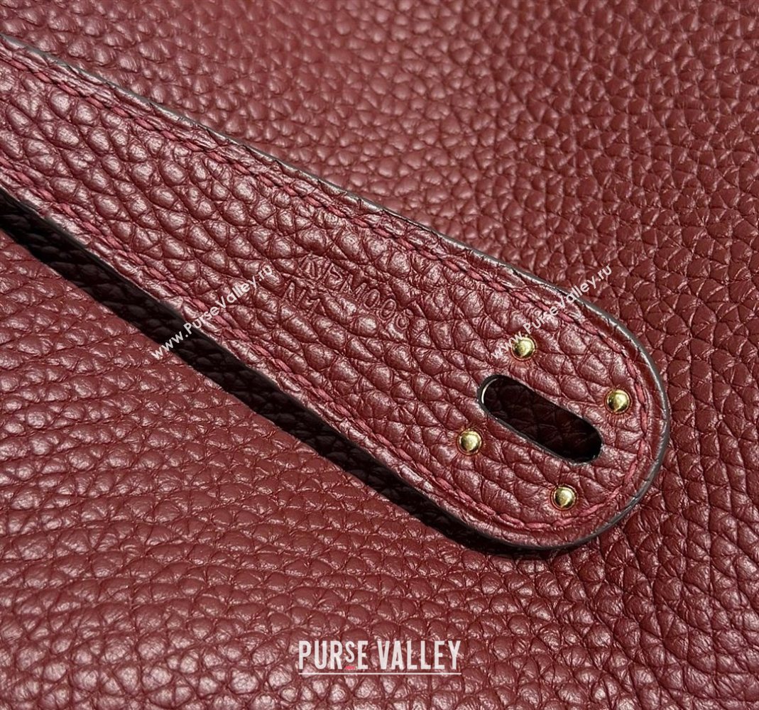 Hermes Lindy Bag 26cm in Clemence Leather Saddle Red/Gold 2025 (Half Handmade) (FLB-251125042)