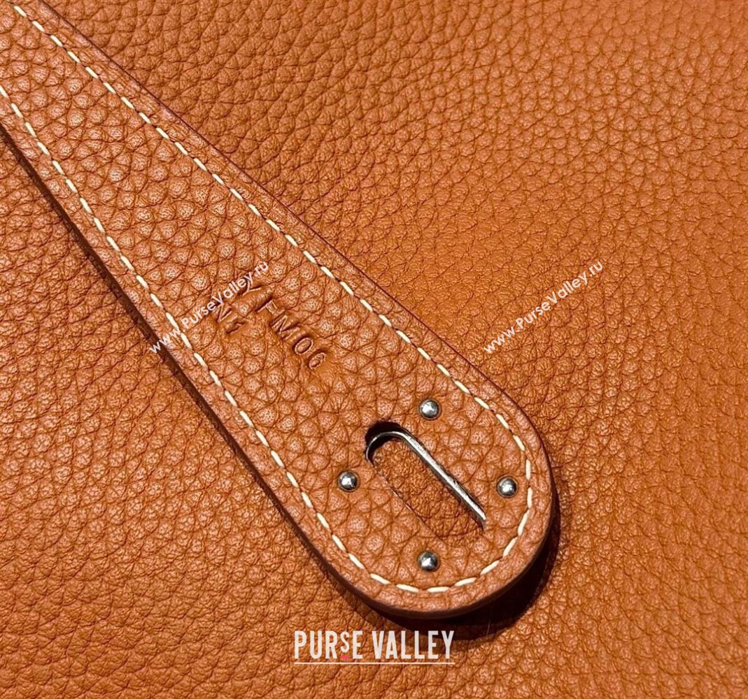 Hermes Lindy Bag 26cm in Clemence Leather Brown/Silver 2025 (Half Handmade) (FLB-251125045)