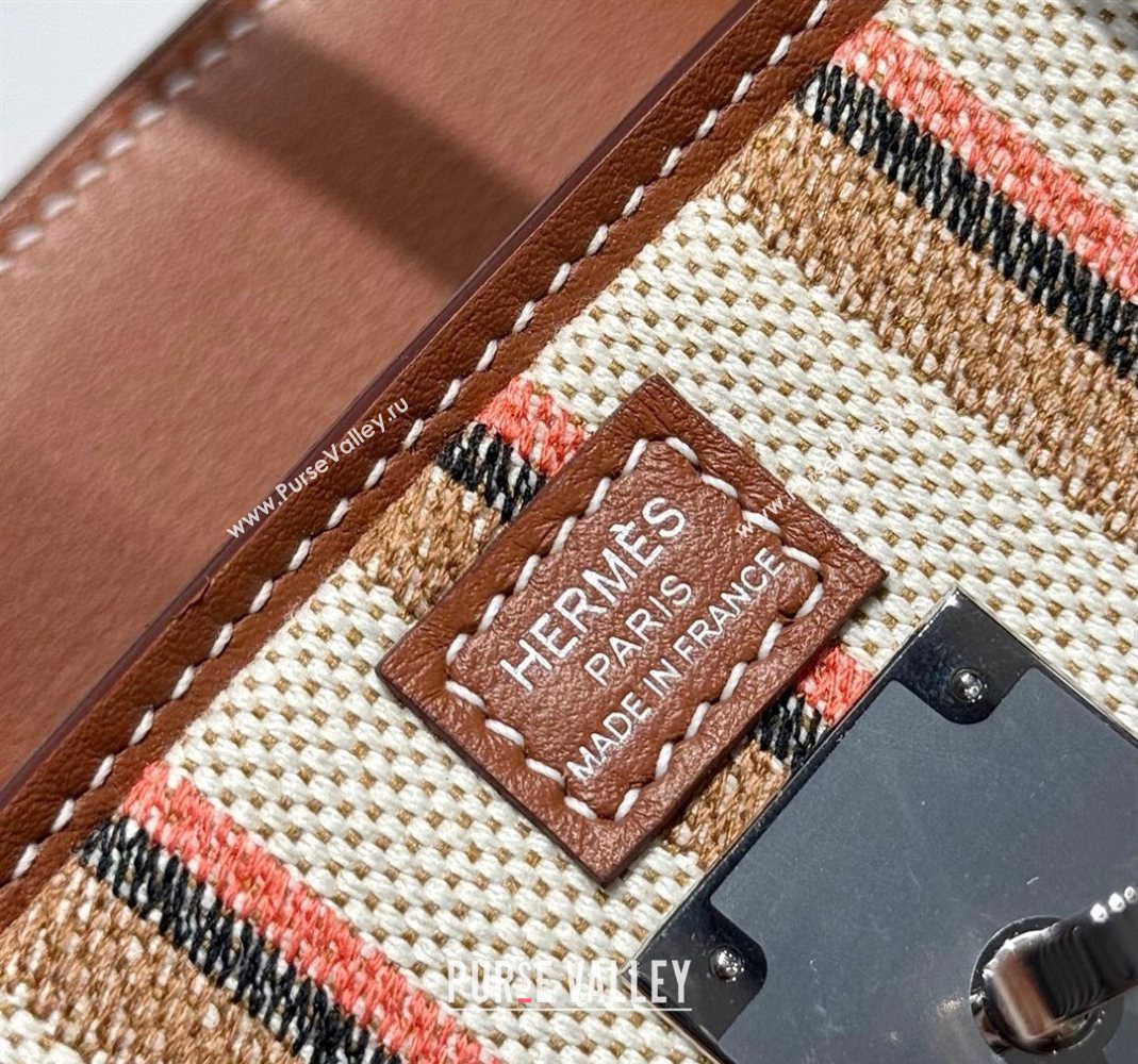 Hermes Mini Shoulder Birkin Bag 29cm in Canvas and Calfskin Leather Mocha Brown 2 2025 (Half Handmade) (FLB-251125032)