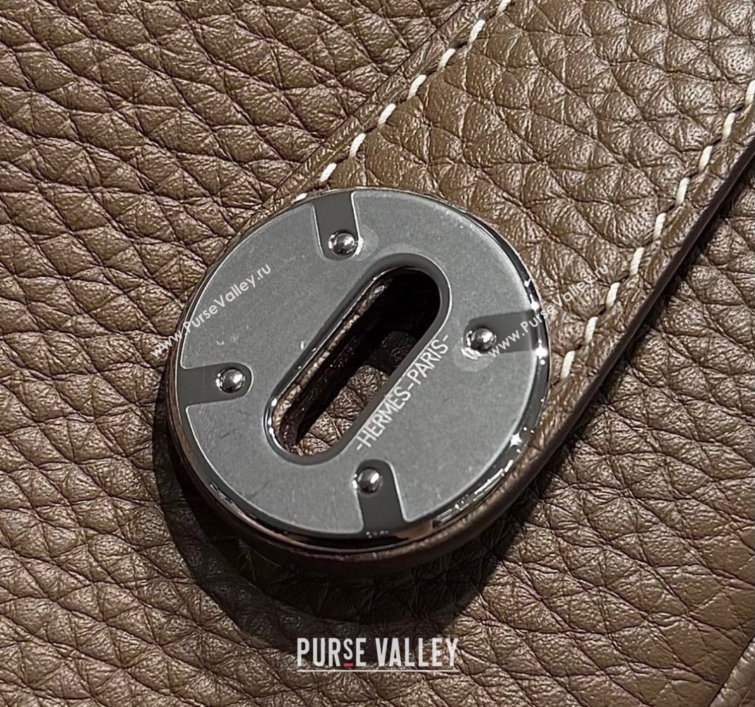 Hermes Lindy Bag 26cm in Clemence Leather Elephant Grey/Silver 2025 (Half Handmade) (FLB-251125047)