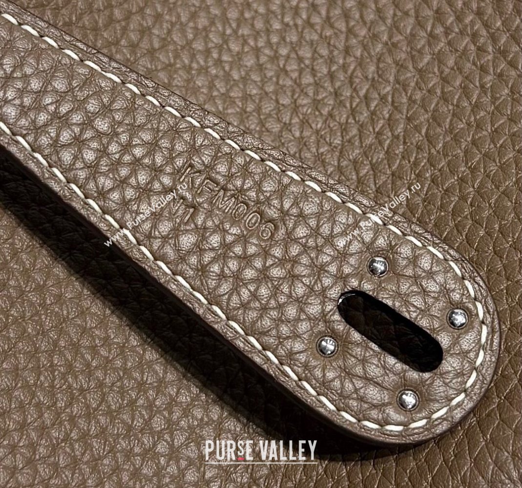 Hermes Lindy Bag 26cm in Clemence Leather Elephant Grey/Silver 2025 (Half Handmade) (FLB-251125047)