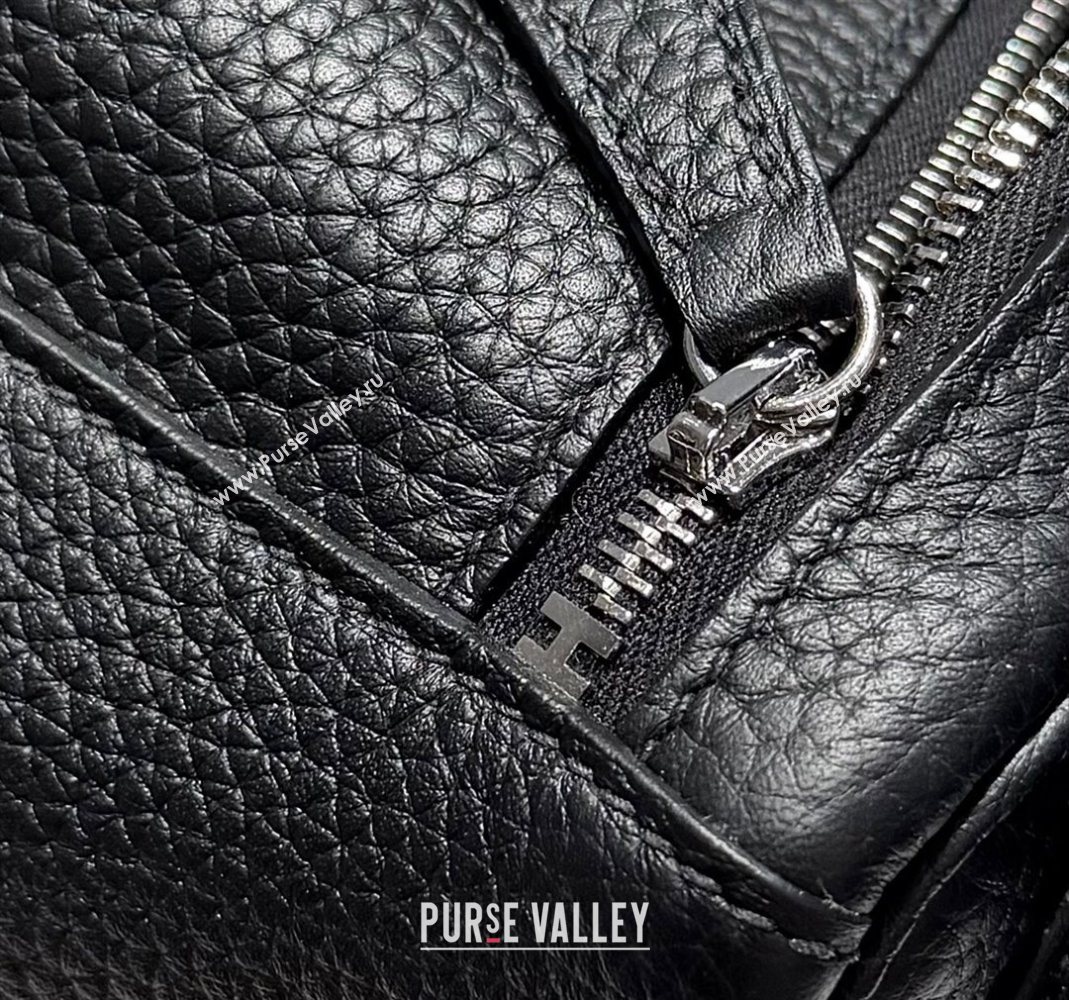Hermes Lindy Bag 26cm in Clemence Leather Black/Silver 2025 (Half Handmade) (FLB-251125049)