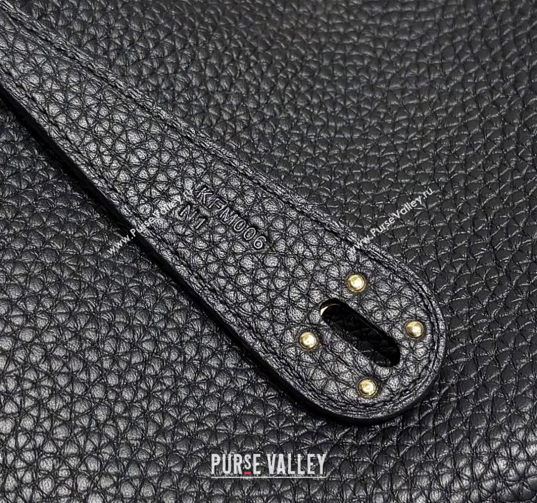 Hermes Lindy Bag 26cm in Clemence Leather Black/Gold 2025 (Half Handmade) (FLB-251125050)