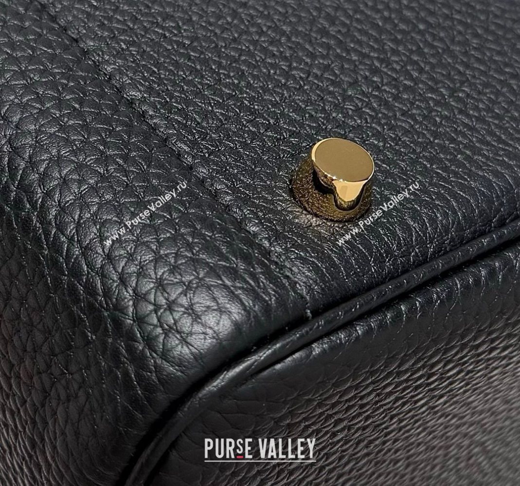 Hermes Lindy Bag 26cm in Clemence Leather Black/Gold 2025 (Half Handmade) (FLB-251125050)