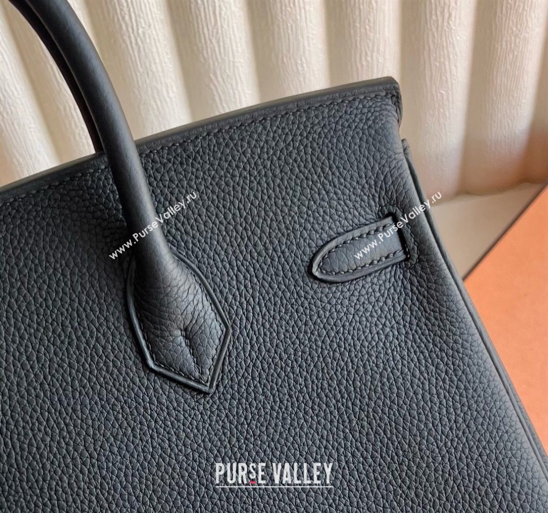 Hermes Birkin 25cm Bag in Togo Calfskin Leather Black/Gold 2025 (Full Handmade) (XY-251125051)