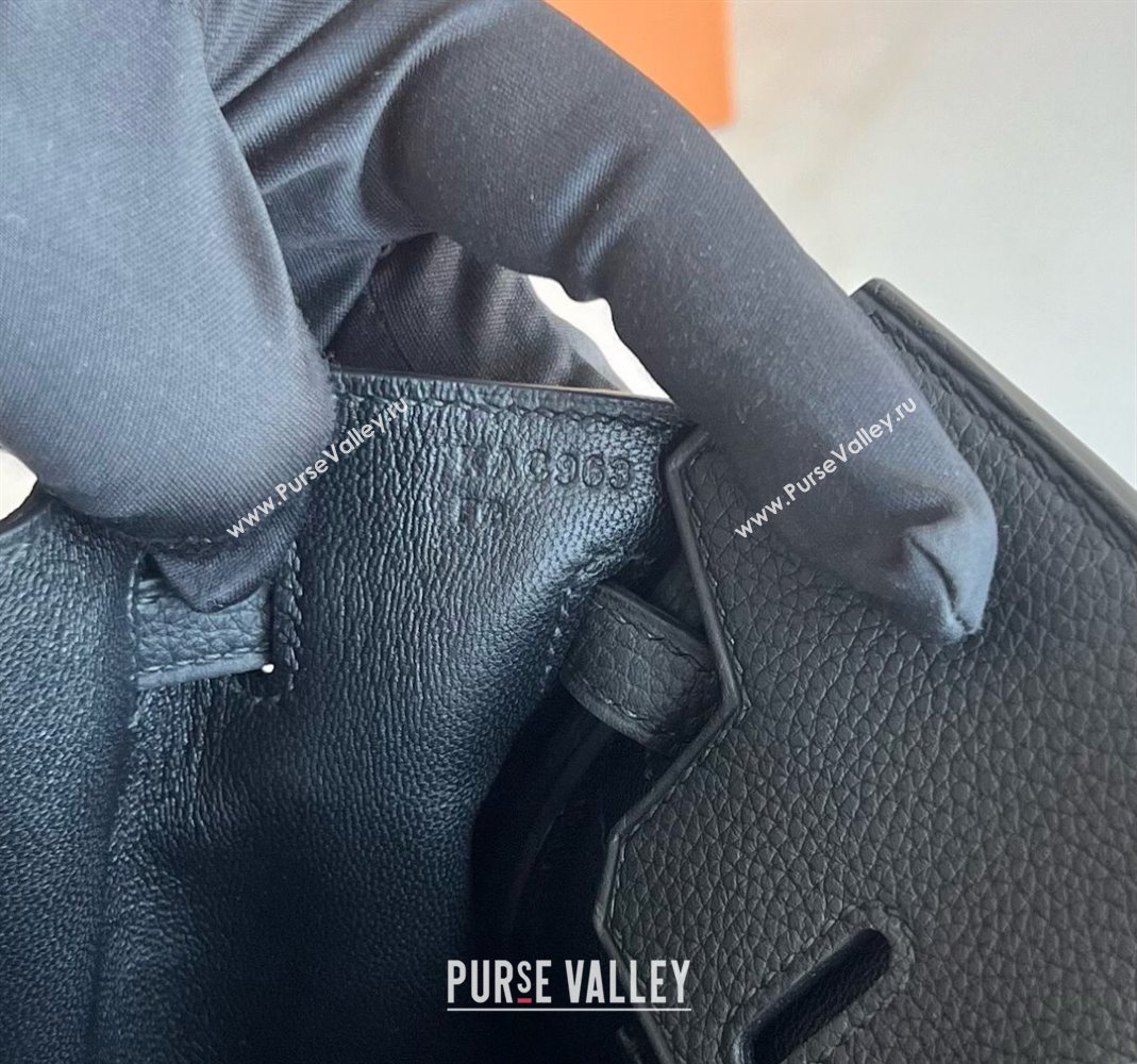 Hermes Birkin 25cm Bag in Togo Calfskin Leather Black/Gold 2025 (Full Handmade) (XY-251125051)