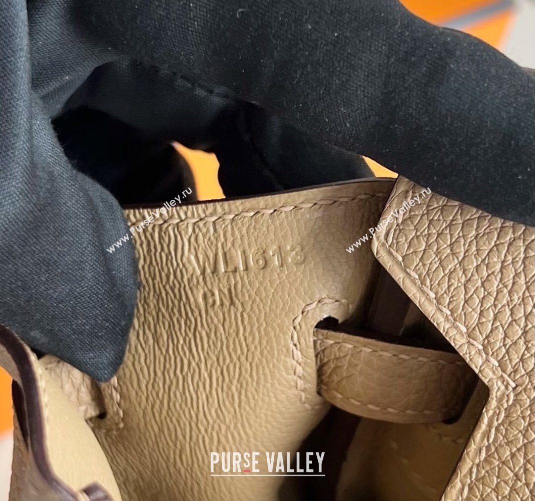 Hermes Birkin 25 Bag in Togo Calfskin Leather Milk Tea Beige 2025 (Full Handmade) (XY-251125055)