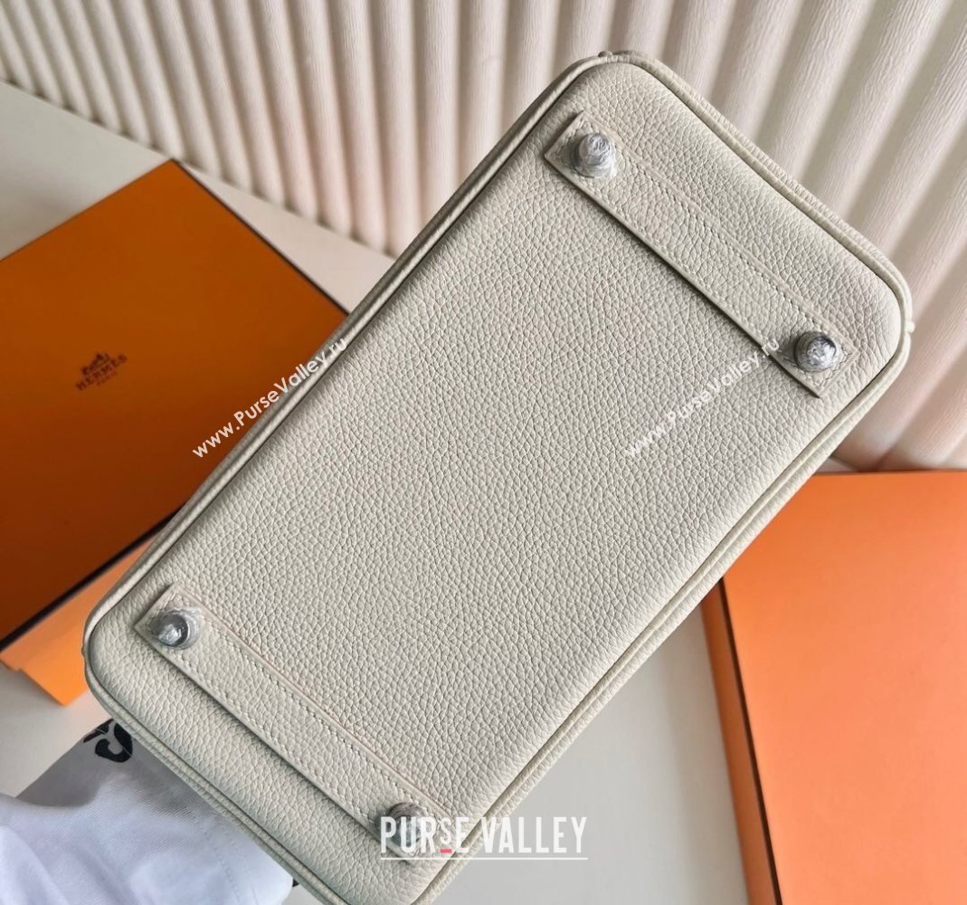 Hermes Birkin 25 Bag in Togo Calfskin Leather Cream White/Silver 2025 (Full Handmade) (XY-251125056)