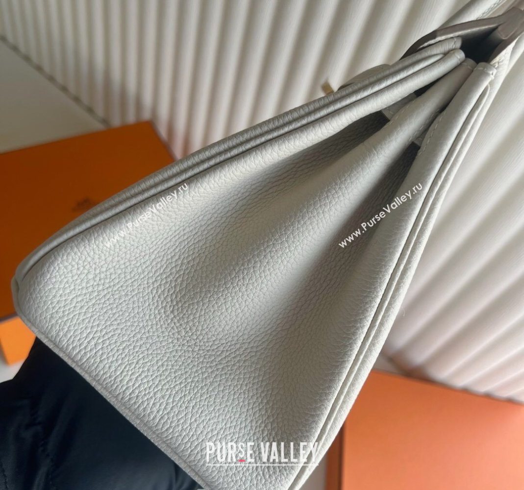Hermes Birkin 25 Bag in Togo Calfskin Leather Cream White/Gold 2025 (Full Handmade) (XY-251125057)
