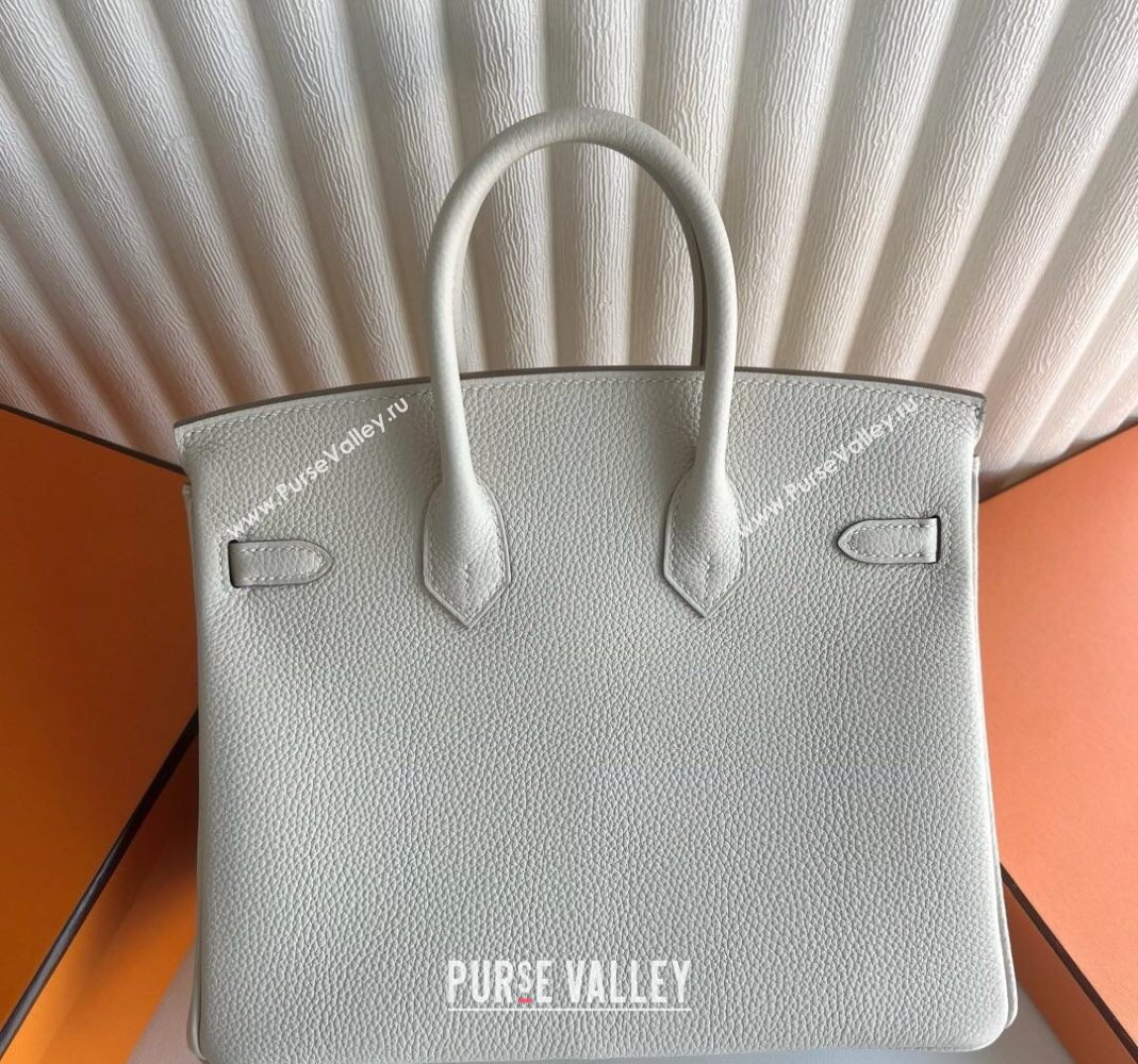 Hermes Birkin 25 Bag in Togo Calfskin Leather Cream White/Gold 2025 (Full Handmade) (XY-251125057)
