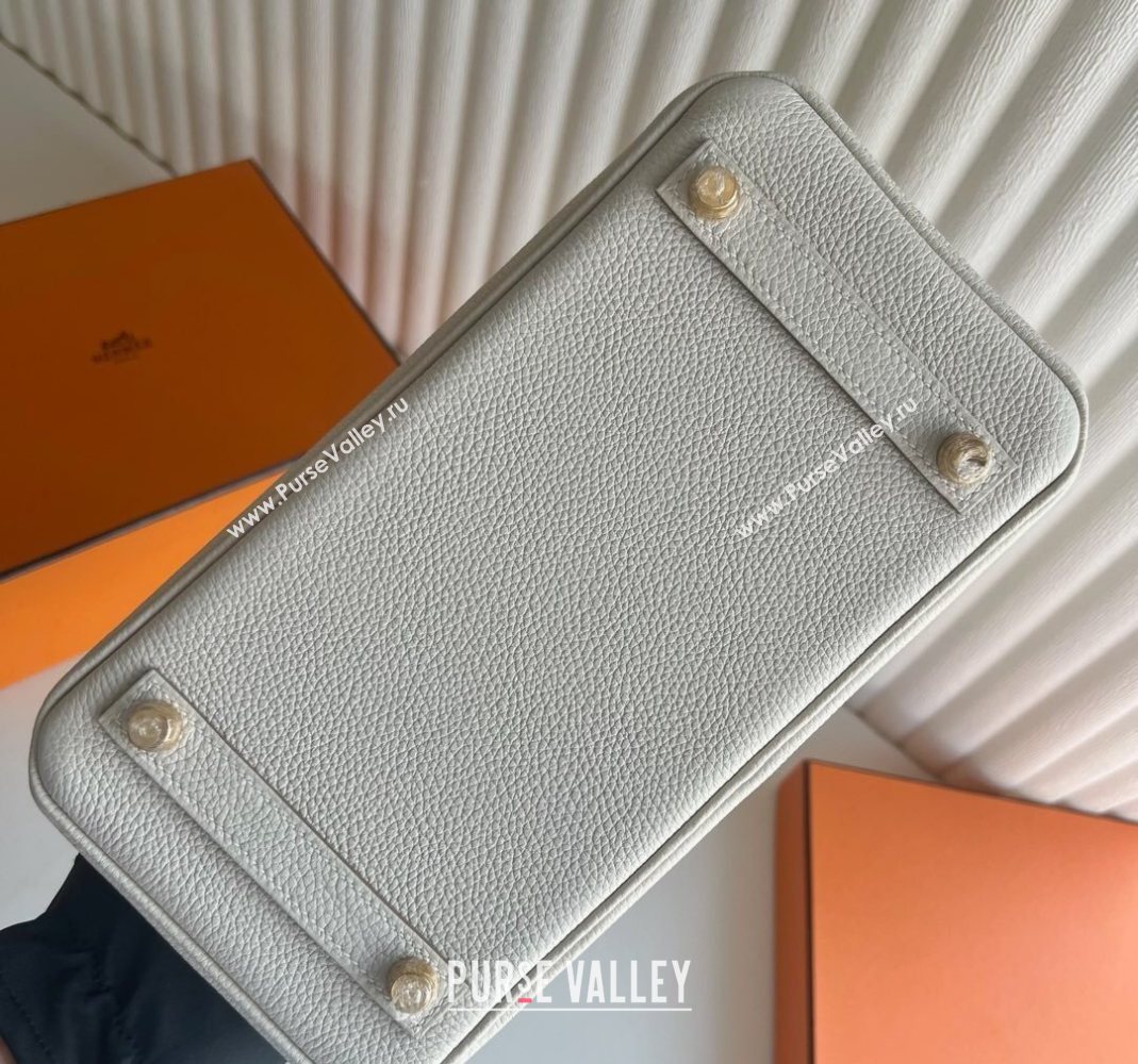 Hermes Birkin 25 Bag in Togo Calfskin Leather Cream White/Gold 2025 (Full Handmade) (XY-251125057)