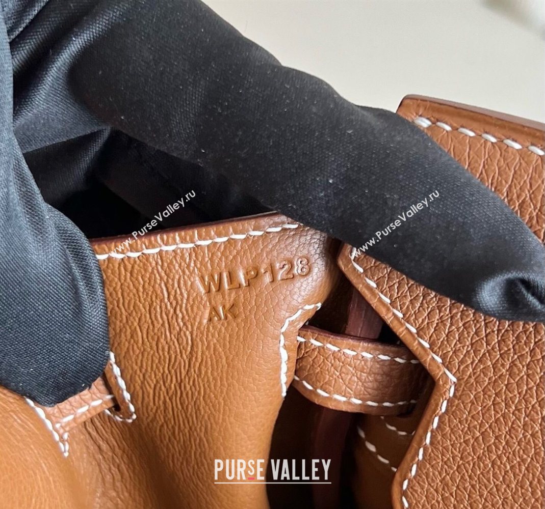 Hermes Birkin 25 Bag in Togo Calfskin Leather Brown/Silver 2025 (Full Handmade) (XY-251125058)