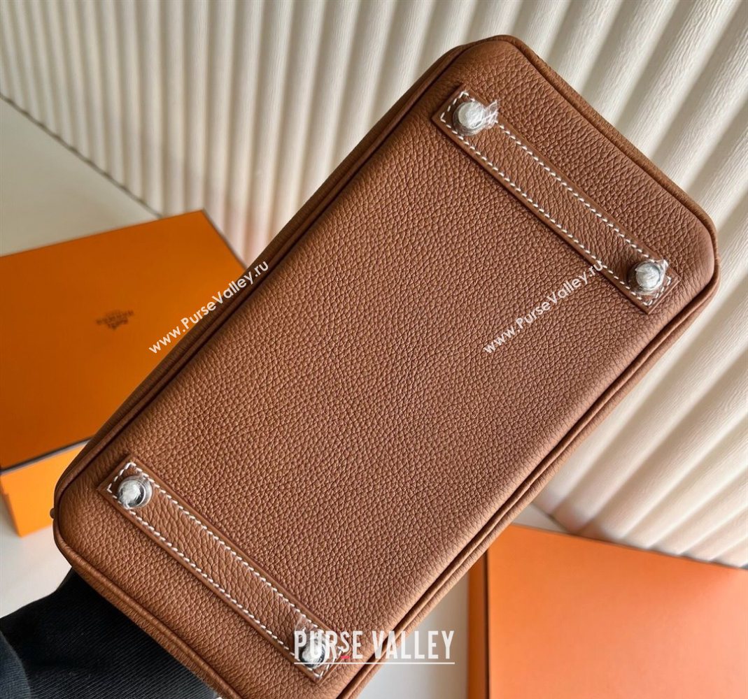 Hermes Birkin 25 Bag in Togo Calfskin Leather Brown/Silver 2025 (Full Handmade) (XY-251125058)