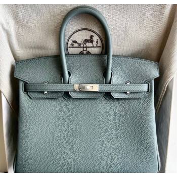Hermes Birkin 25 Bag in Togo Calfskin Leather Almond Green 2025 (Full Handmade) (XY-251125059)