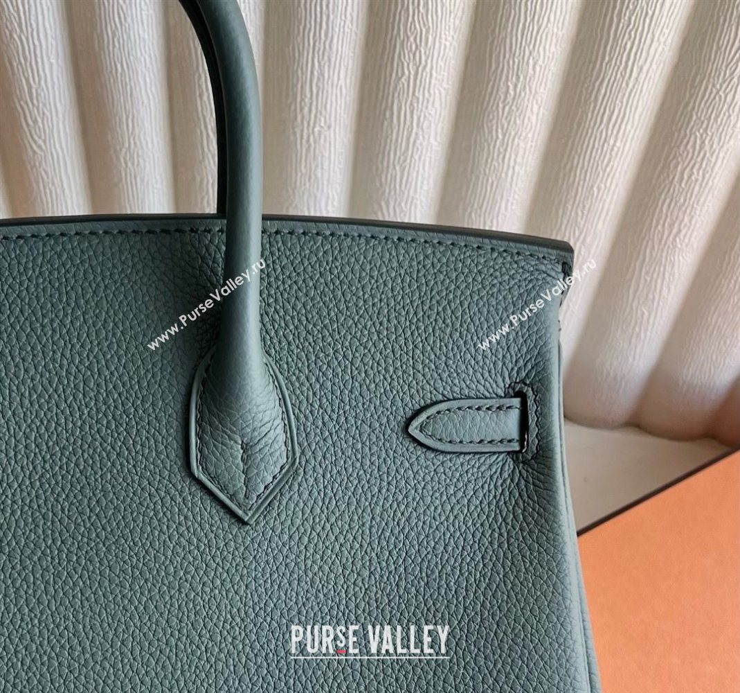 Hermes Birkin 25 Bag in Togo Calfskin Leather Almond Green 2025 (Full Handmade) (XY-251125059)
