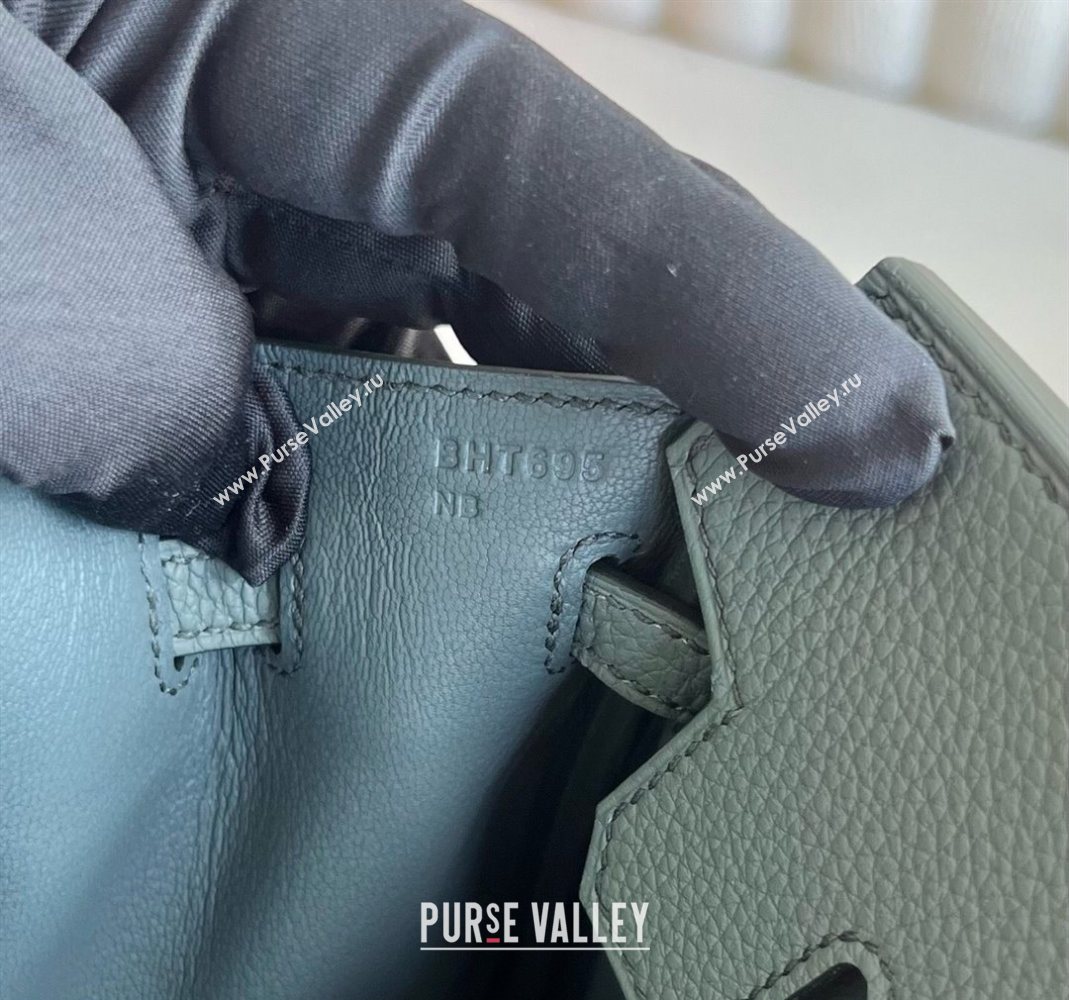 Hermes Birkin 25 Bag in Togo Calfskin Leather Almond Green 2025 (Full Handmade) (XY-251125059)