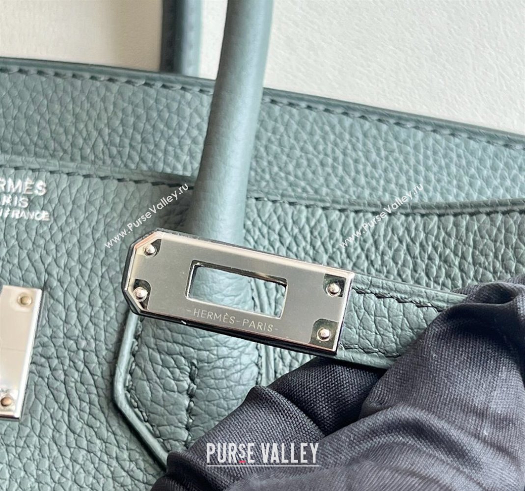 Hermes Birkin 25 Bag in Togo Calfskin Leather Almond Green 2025 (Full Handmade) (XY-251125059)