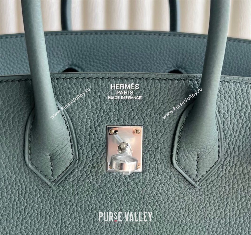 Hermes Birkin 25 Bag in Togo Calfskin Leather Almond Green 2025 (Full Handmade) (XY-251125059)