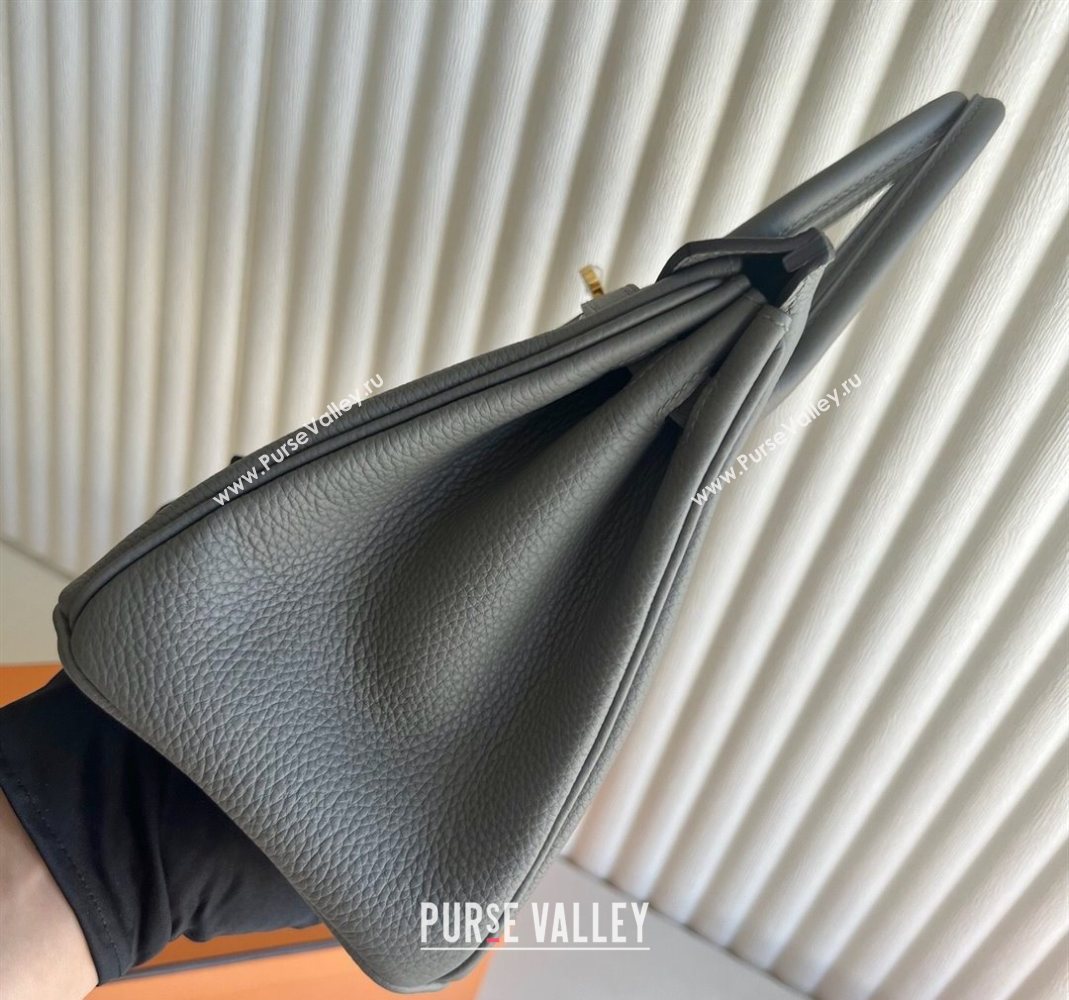 Hermes Birkin 25 Bag in Togo Calfskin Leather Cloud Grey 2025 (Full Handmade) (XY-251125062)