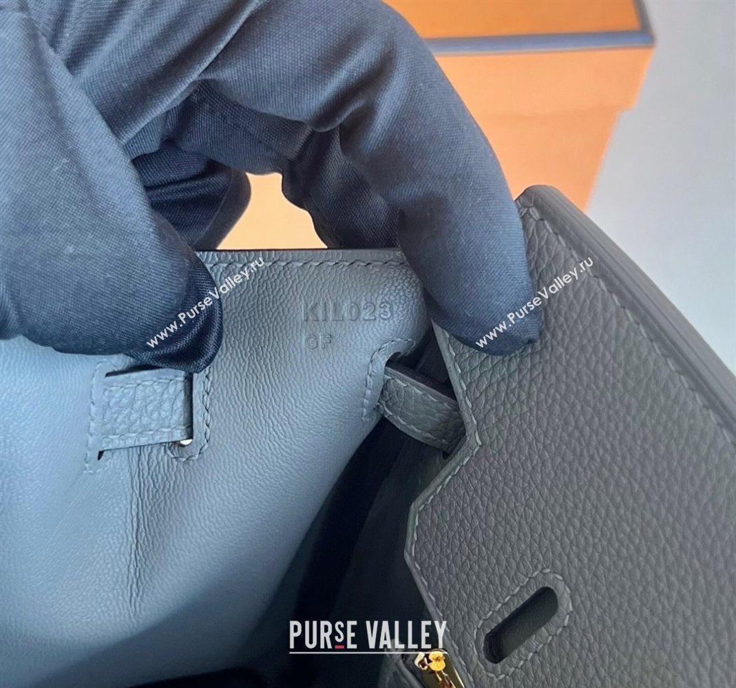 Hermes Birkin 25 Bag in Togo Calfskin Leather Cloud Grey 2025 (Full Handmade) (XY-251125062)