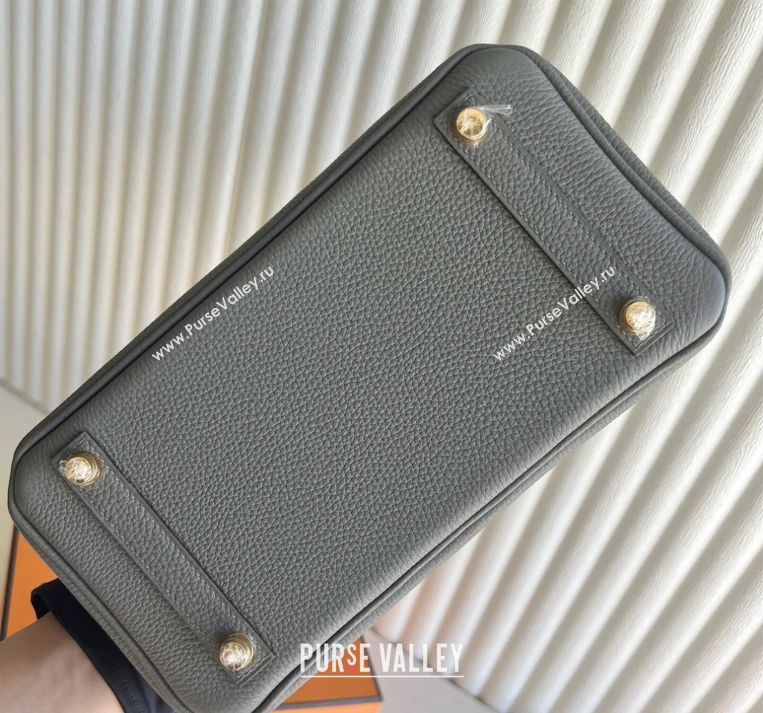 Hermes Birkin 25 Bag in Togo Calfskin Leather Cloud Grey 2025 (Full Handmade) (XY-251125062)