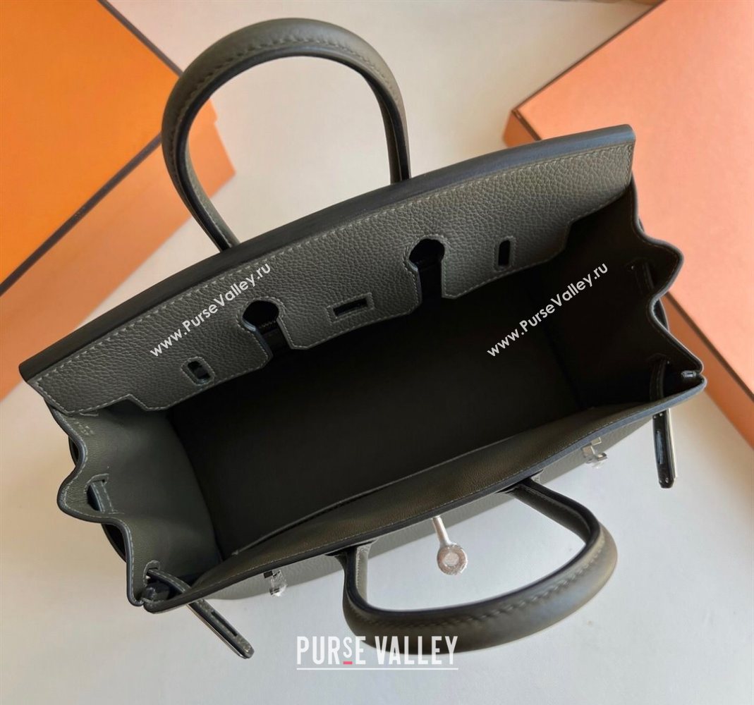 Hermes Birkin 25 Bag in Togo Calfskin Leather Dusty Green 2025 (Full Handmade) (XY-251125063)