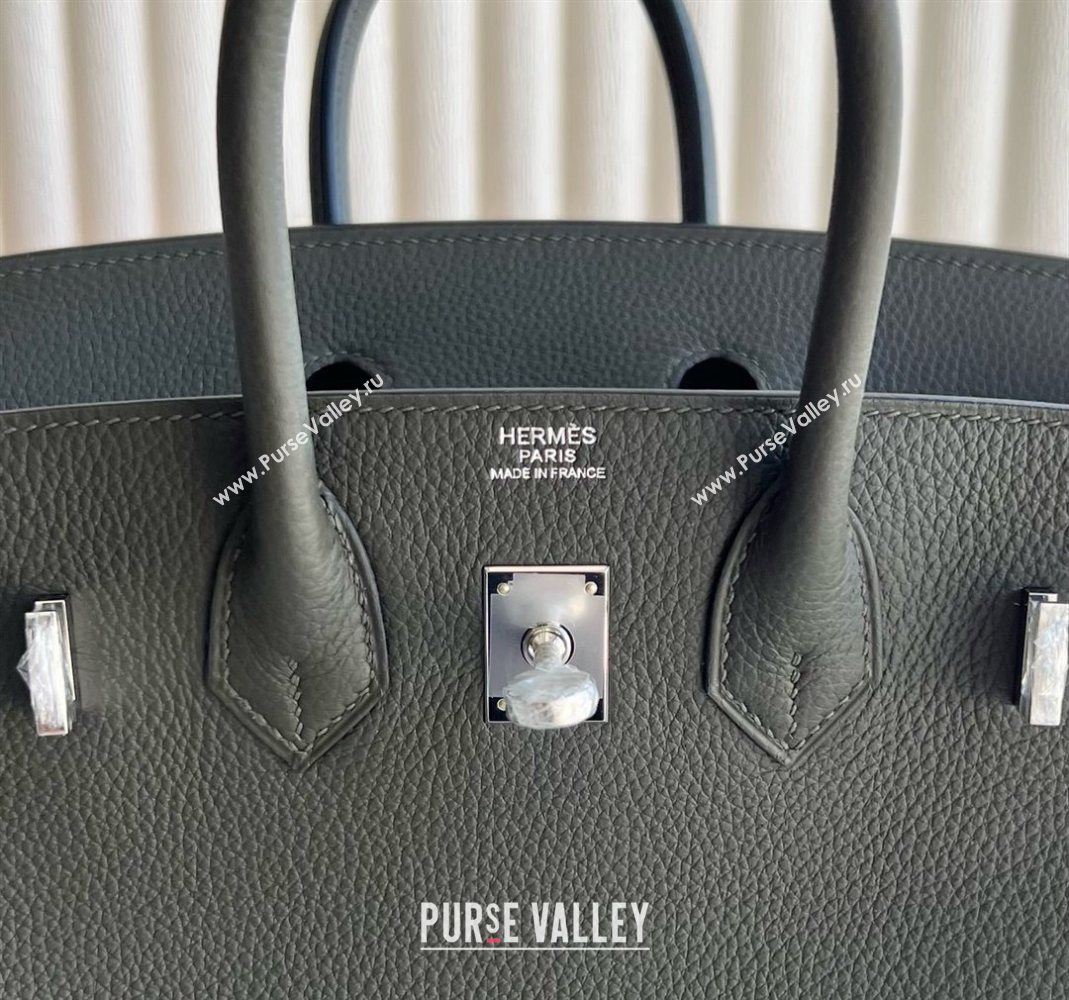 Hermes Birkin 25 Bag in Togo Calfskin Leather Dusty Green 2025 (Full Handmade) (XY-251125063)