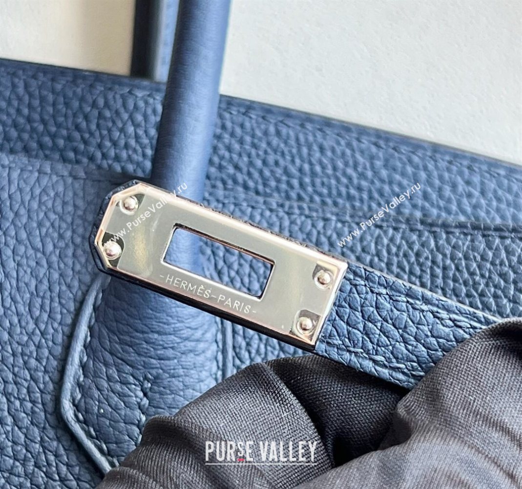 Hermes Birkin 25 Bag in Togo Calfskin Leather Stone Blue 2025 (Full Handmade) (XY-251125064)
