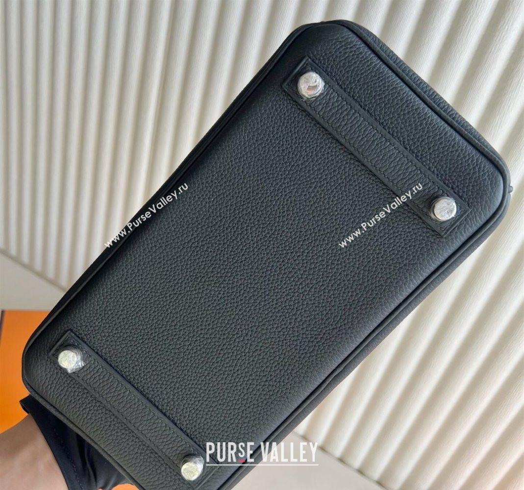 Hermes Birkin 25 Bag in Togo Calfskin Leather Black/Silver 2025 (Full Handmade) (XY-251125065)