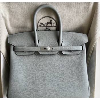Hermes Birkin 25 Bag in Togo Calfskin Leather Sea Mew Grey 2025 (Full Handmade) (XY-251125066)