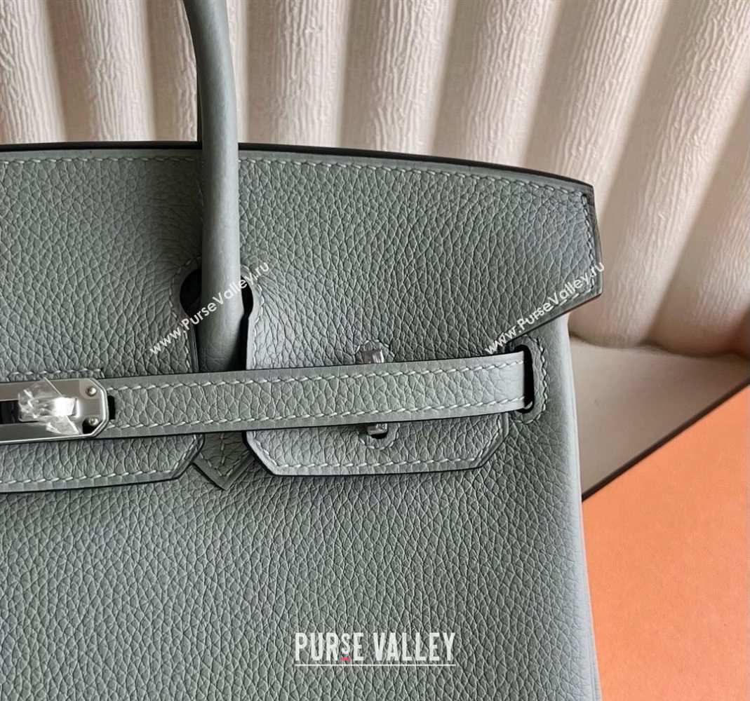 Hermes Birkin 25 Bag in Togo Calfskin Leather Sea Mew Grey 2025 (Full Handmade) (XY-251125066)