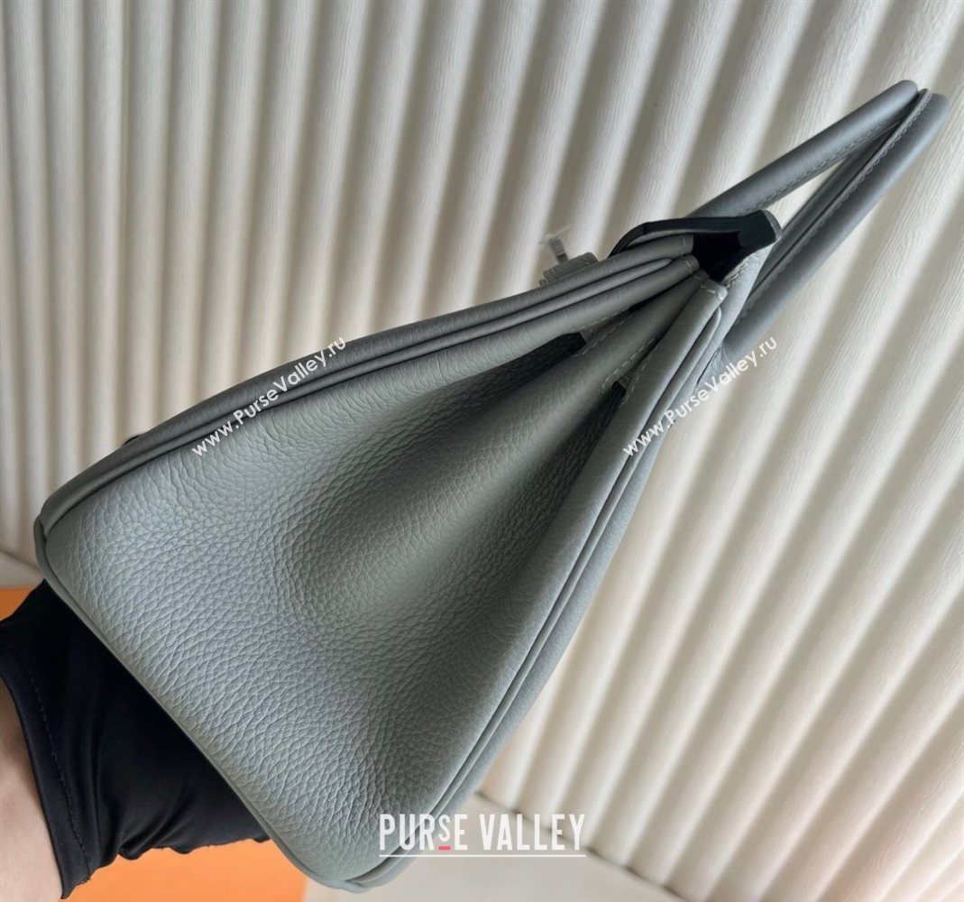 Hermes Birkin 25 Bag in Togo Calfskin Leather Sea Mew Grey 2025 (Full Handmade) (XY-251125066)