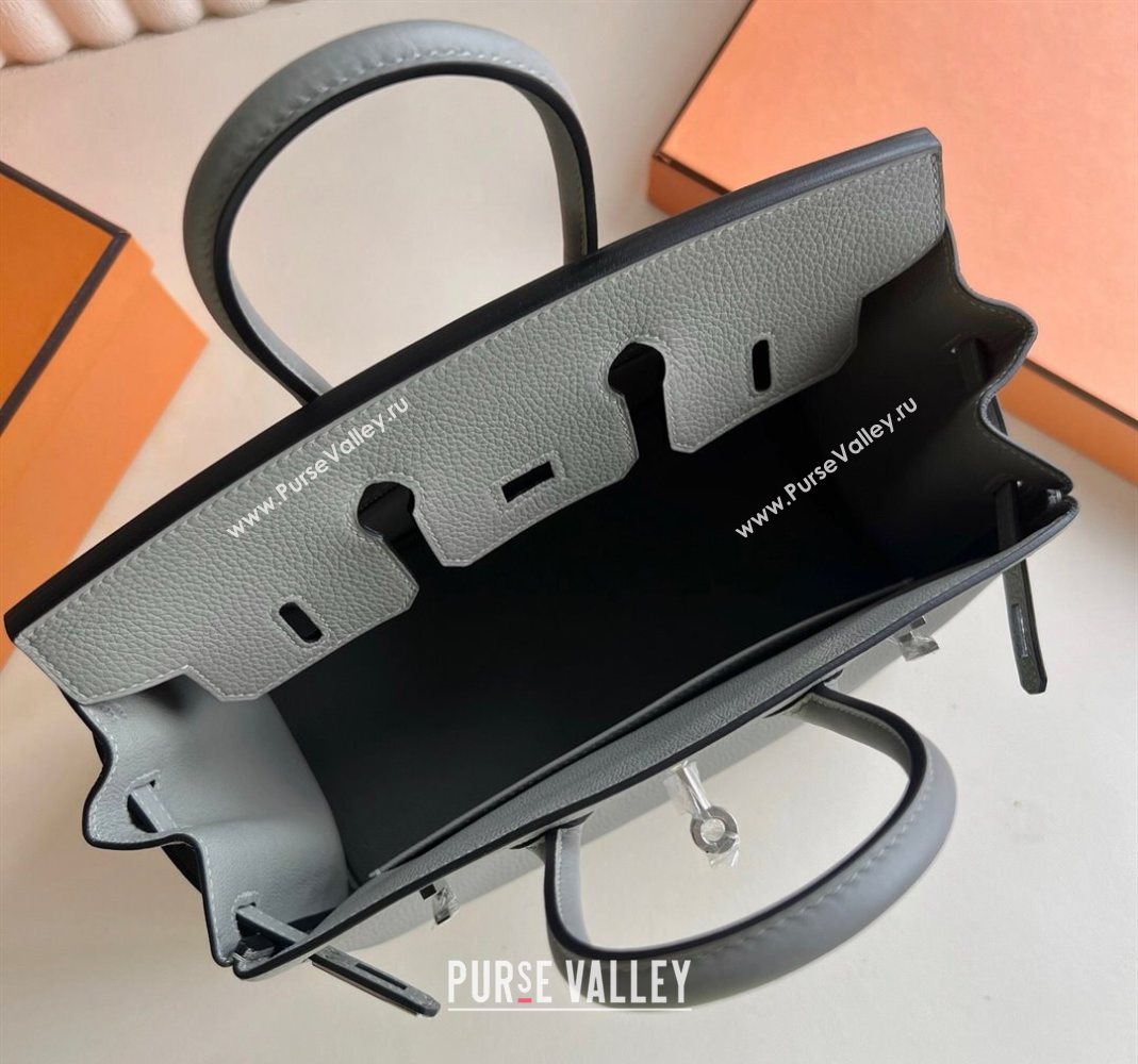 Hermes Birkin 25 Bag in Togo Calfskin Leather Sea Mew Grey 2025 (Full Handmade) (XY-251125066)