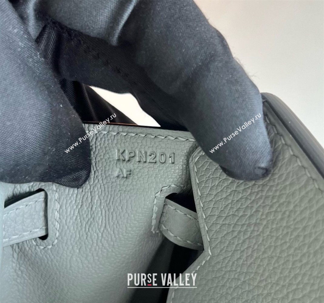 Hermes Birkin 25 Bag in Togo Calfskin Leather Sea Mew Grey 2025 (Full Handmade) (XY-251125066)