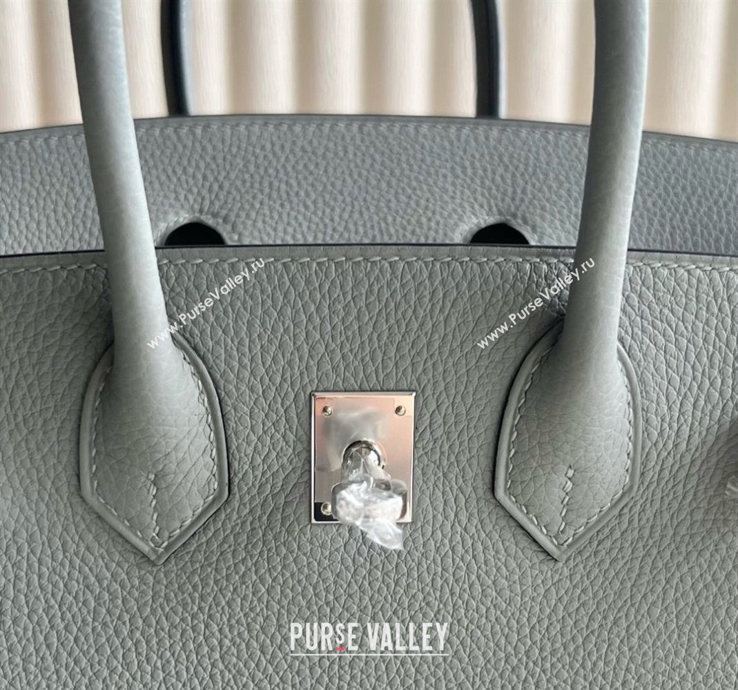 Hermes Birkin 25 Bag in Togo Calfskin Leather Sea Mew Grey 2025 (Full Handmade) (XY-251125066)