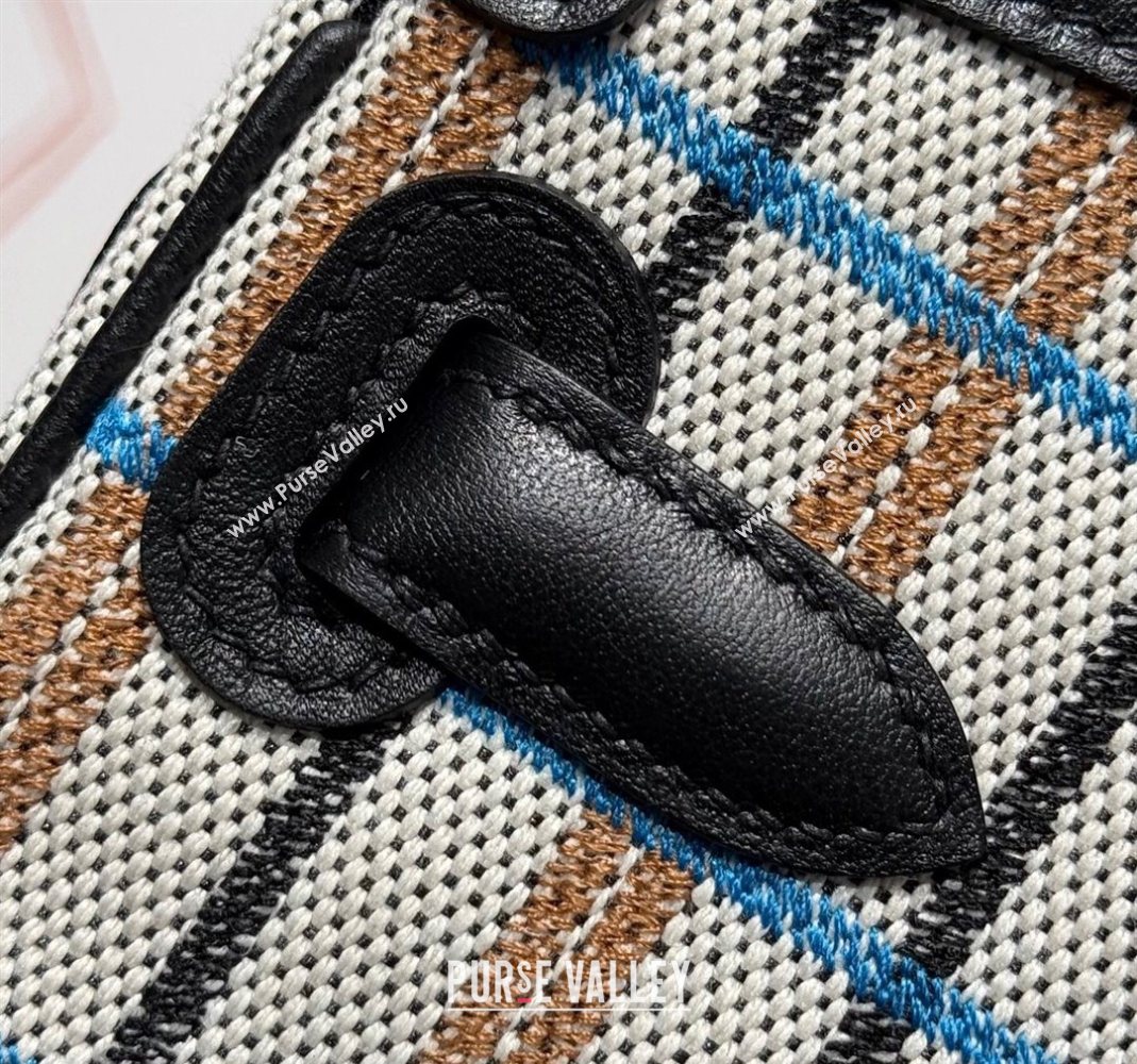 Hermes Mini Shoulder Birkin Bag 29cm in Canvas and Calfskin Leather Black/Silver 2 2025 (Half Handmade) (FLB-251125034)