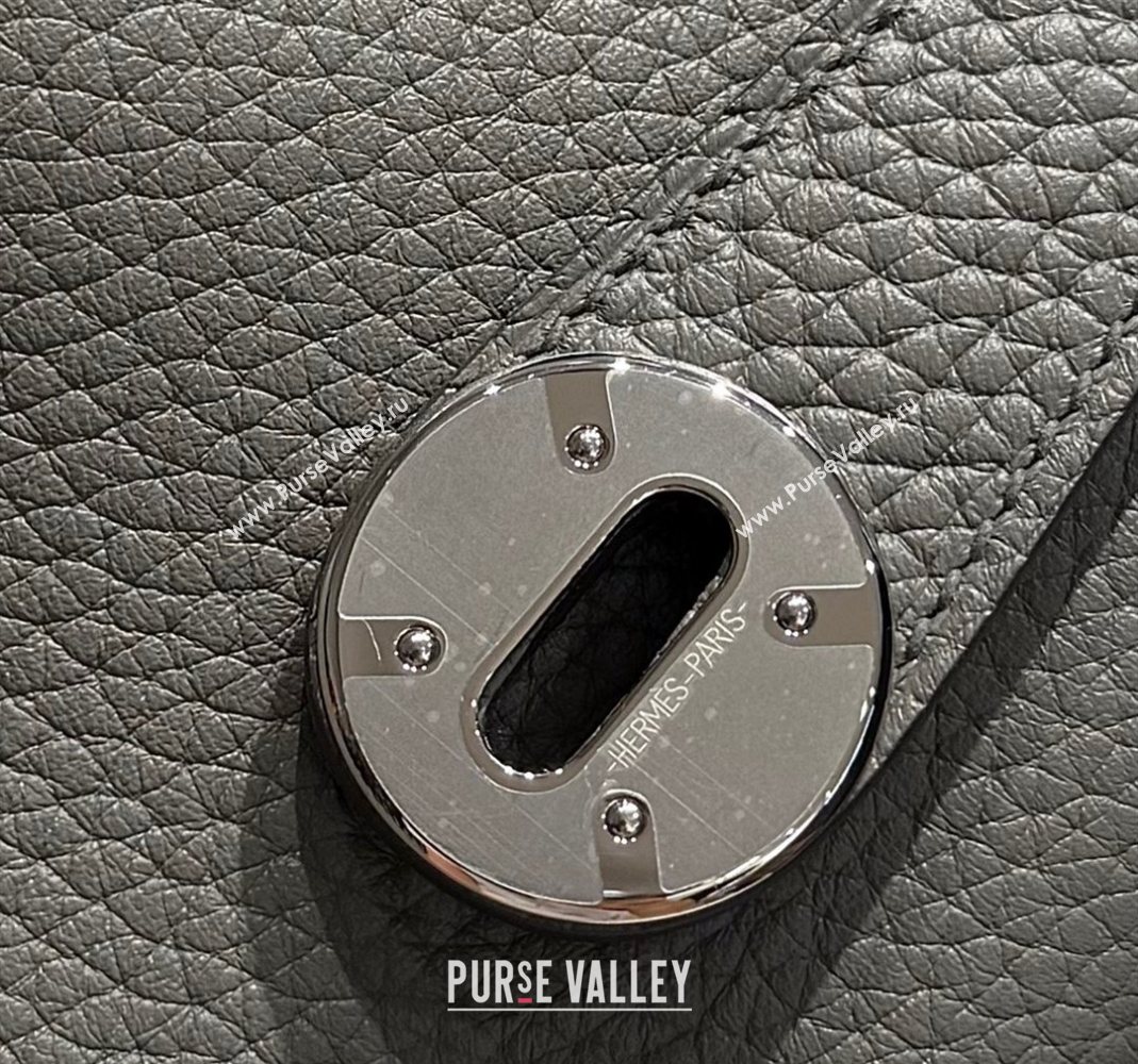 Hermes Lindy Bag 26cm in Clemence Leather Cloud Grey 2025 (Half Handmade) (FLB-251125035)