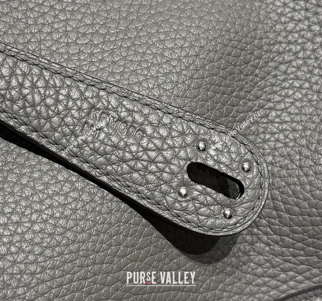 Hermes Lindy Bag 26cm in Clemence Leather Cloud Grey 2025 (Half Handmade) (FLB-251125035)