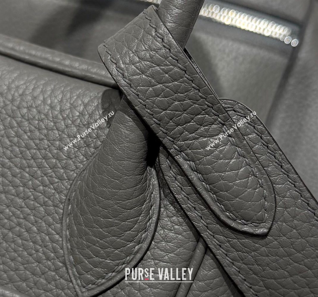 Hermes Lindy Bag 26cm in Clemence Leather Cloud Grey 2025 (Half Handmade) (FLB-251125035)